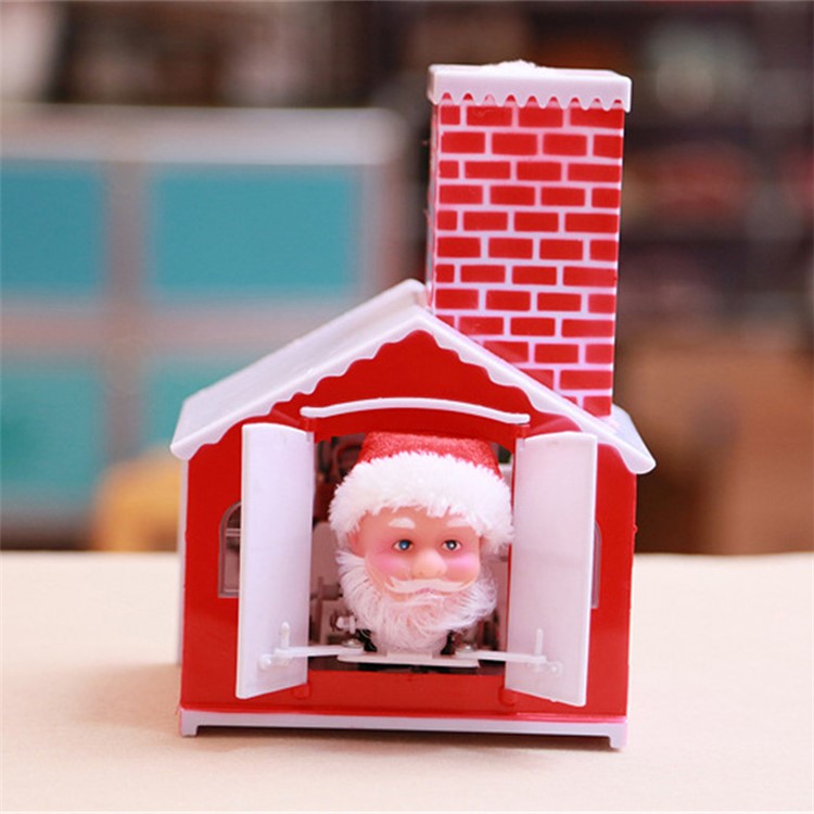 Christmas Toys Christmas Electric Toy Climb Chimney Santa Claus House-2