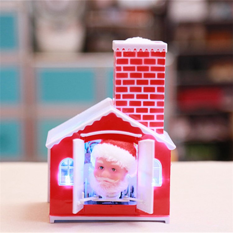 Christmas Toys Christmas Electric Toy Climb Chimney Santa Claus House-7