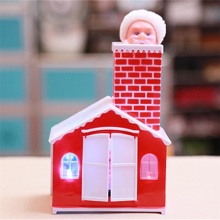 Christmas Toys Christmas Electric Toy Climb Chimney Santa Claus House-9