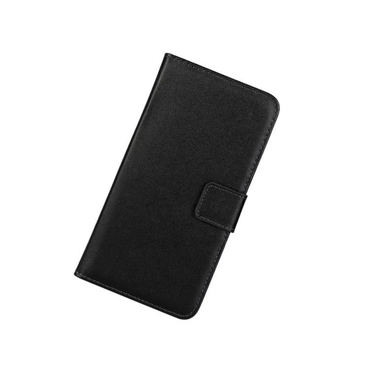 Split Genuine Leather Wallet Stand Case for Sony Xperia Z3 D6603 D6643 - Black-1