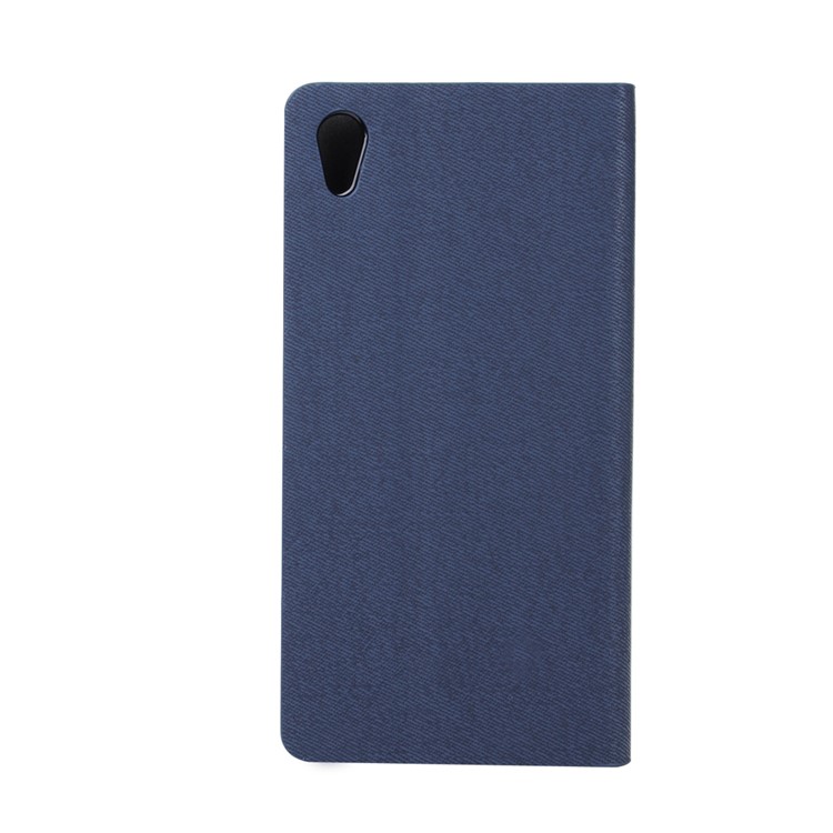 Deux-Étui en cuir PU Leather pour Sony Xperia Z5 / Z5 Dual avec support de carte - bleu foncé, bleu marine-2