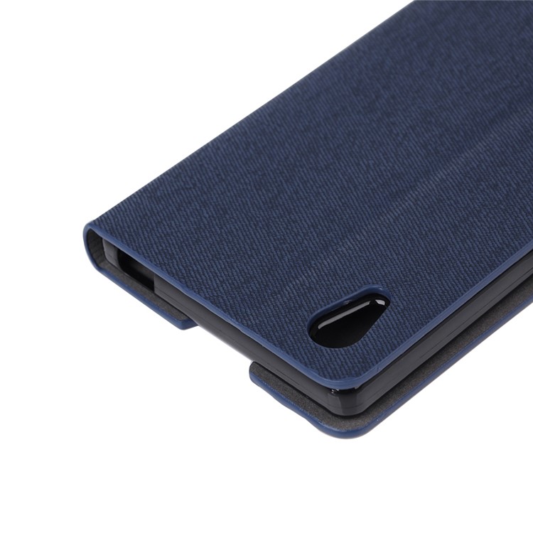 Deux-Étui en cuir PU Leather pour Sony Xperia Z5 / Z5 Dual avec support de carte - bleu foncé, bleu marine-6