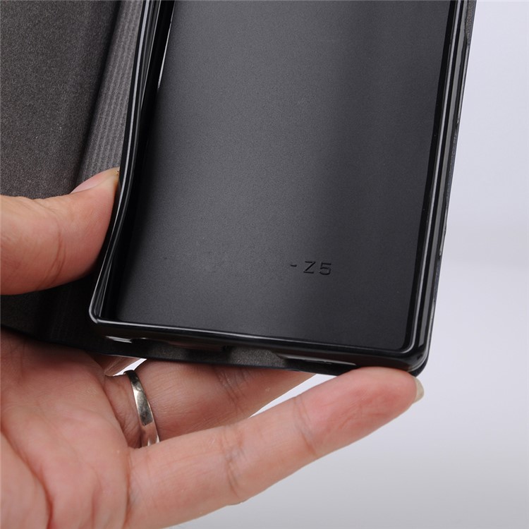 Deux-Étui en cuir PU Leather pour Sony Xperia Z5 / Z5 Dual avec support de carte - bleu foncé, bleu marine-9