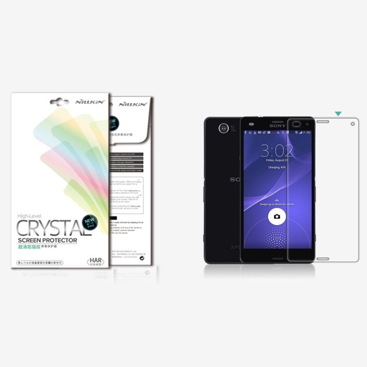 Nillkin Super Clear Anti-fingerprint Screen Protector Guard Film for Sony Xperia Z3 Compact D5803 M55w