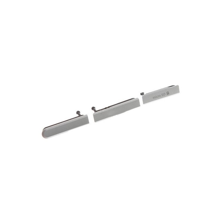 3PCS/Set OEM Card Cap and USB Cover for Sony Xperia Z1 Compact D5503 - White-1