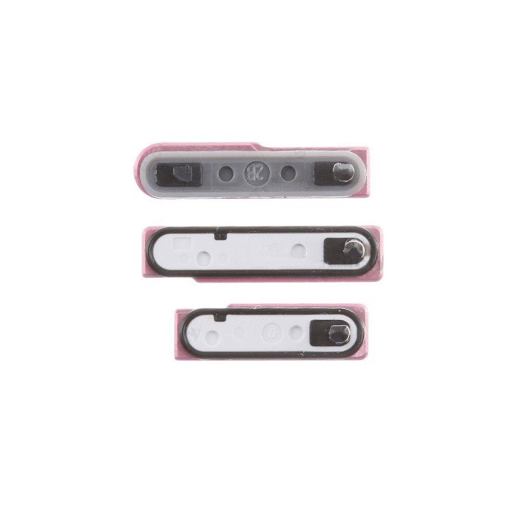3PCS/Set OEM Card Cap and USB Cover for Sony Xperia Z1 Compact D5503 - Pink-2