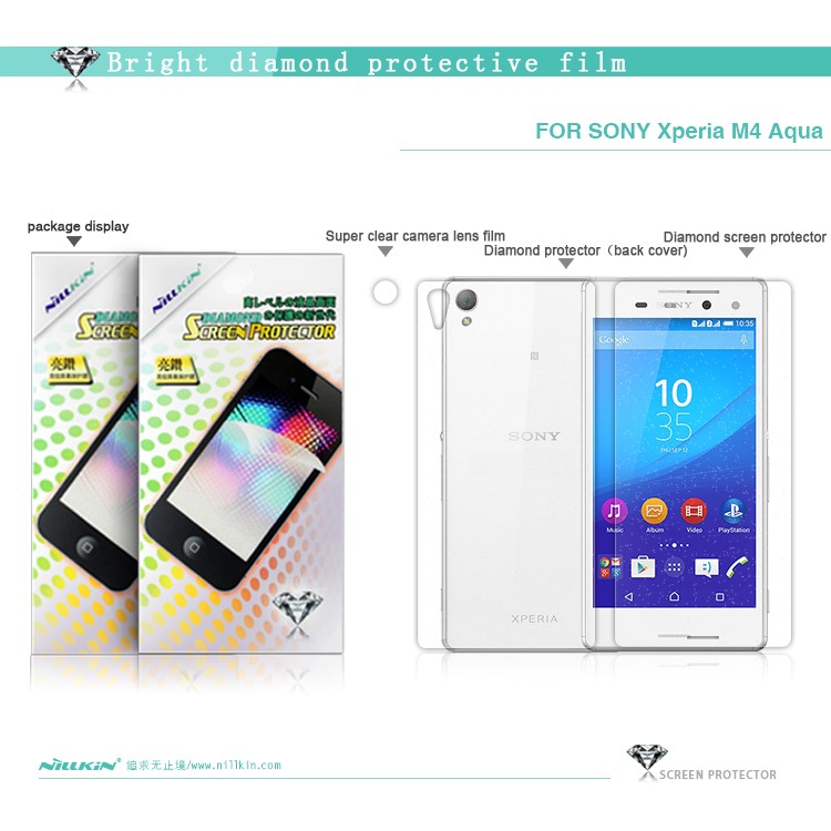 NILLKIN Bright Diamond Screen Protector for Sony Xperia M4 Aqua / M4 Aqua Dual-1