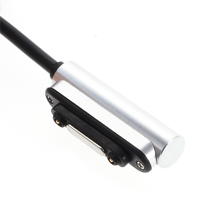 Silver Color Aluminum Alloy Strong Magnetic Charging Cable for Sony Xperia Z1 / Z2 / Z3 / Z3 Compact-2