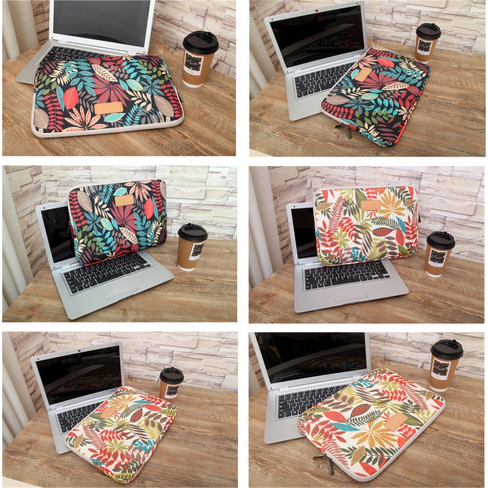 Colorful Leaves Laptop Sleeve Bag for MacBook Pro 13-inch (2016)/HP DELL IBM, Size: 34.5 x 24 x 1.5 cm - Grey-4