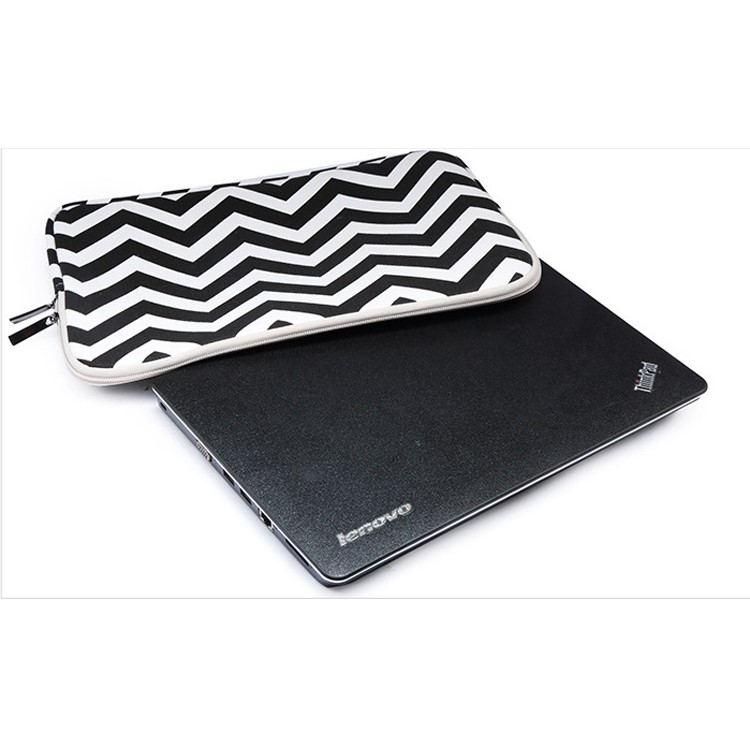 Sac à bandoulière Chevron Pattern pour MacBook Pro 13-pouce(2016) etc. , prendre les mensurations de qqn pour (faire) qch: 34.5 x 24 x 1.5cm - Noir-5
