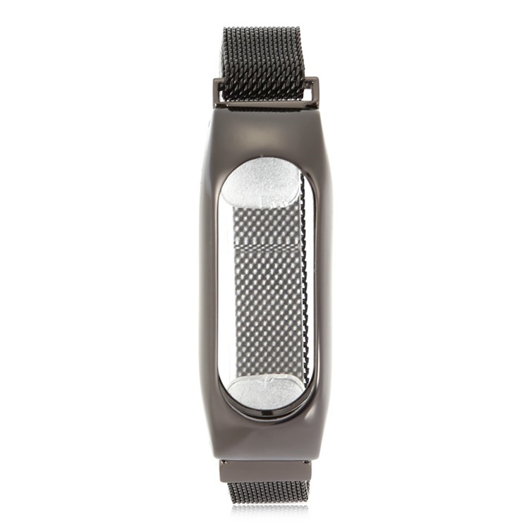 Stainless Steel Milanese Mesh Magnetic Strap Smart Watch Strap for Xiaomi Mi Band 2 - Black-4