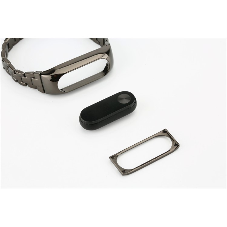 Stainless Steel Strap Replacement with Adjustment Tool for Xiaomi Mi Band 2 - Black-10