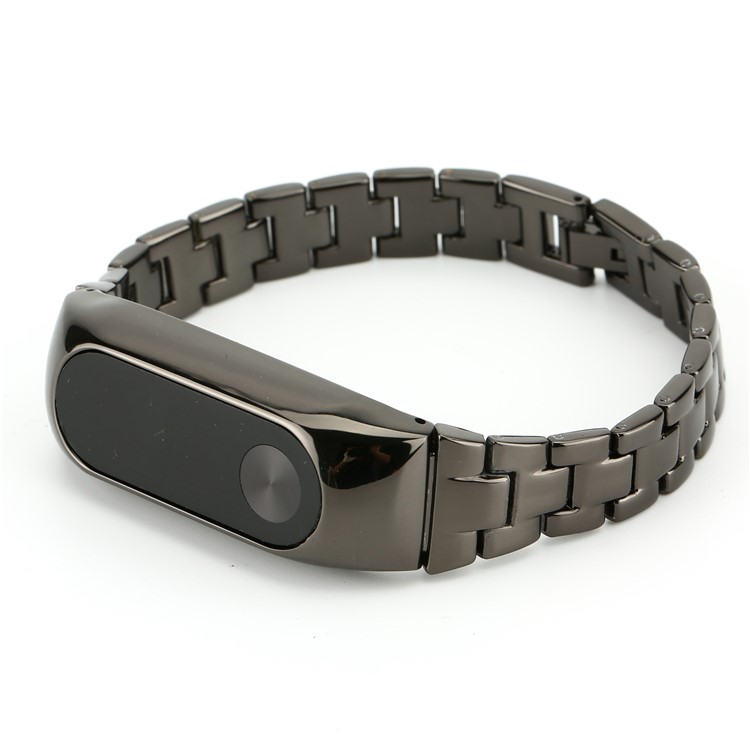 Stainless Steel Strap Replacement with Adjustment Tool for Xiaomi Mi Band 2 - Black-3