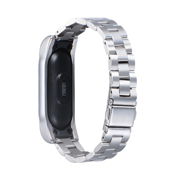 Quick Release Stainless Steel Watch Band Replacement for Xiaomi Mi Band 2 - Silver Color-3