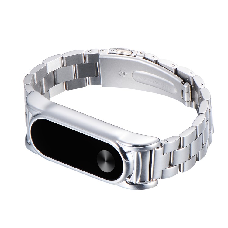 Quick Release Stainless Steel Watch Band Replacement for Xiaomi Mi Band 2 - Silver Color-4