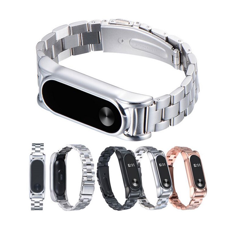 Quick Release Stainless Steel Watch Band Replacement for Xiaomi Mi Band 2 - Silver Color-7