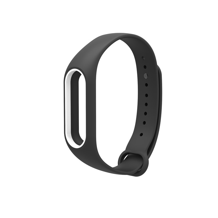 Soft Silicone Wrist Watch Strap Replacement for Xiaomi Mi Band 3 - Black-2