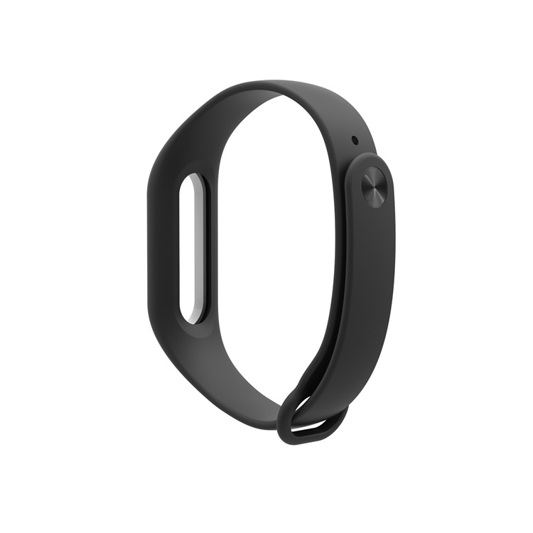 Soft Silicone Wrist Watch Strap Replacement for Xiaomi Mi Band 3 - Black-3