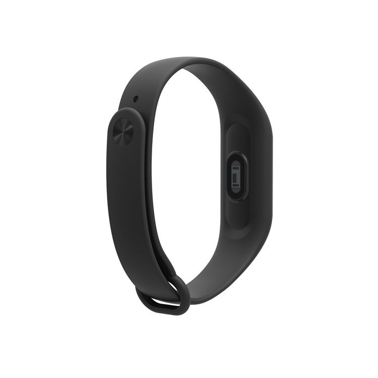 Soft Silicone Wrist Watch Strap Replacement for Xiaomi Mi Band 3 - Black-4