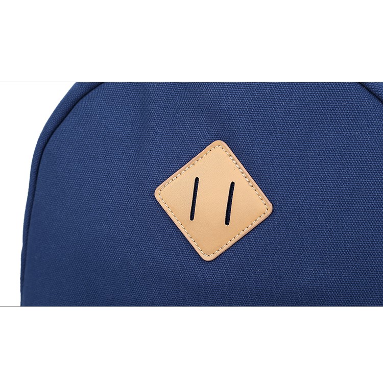 Korean Style Canvas Printing Backpack Students School Bag for Teenage Girls - Dark Blue-13