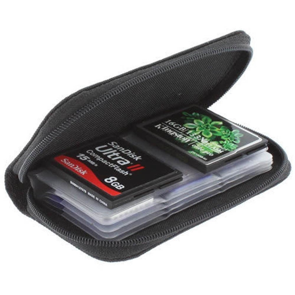22-slot Memory Card Storage Carrying Pouch Wallet for CF/SD/SDHC/MS/DS-6