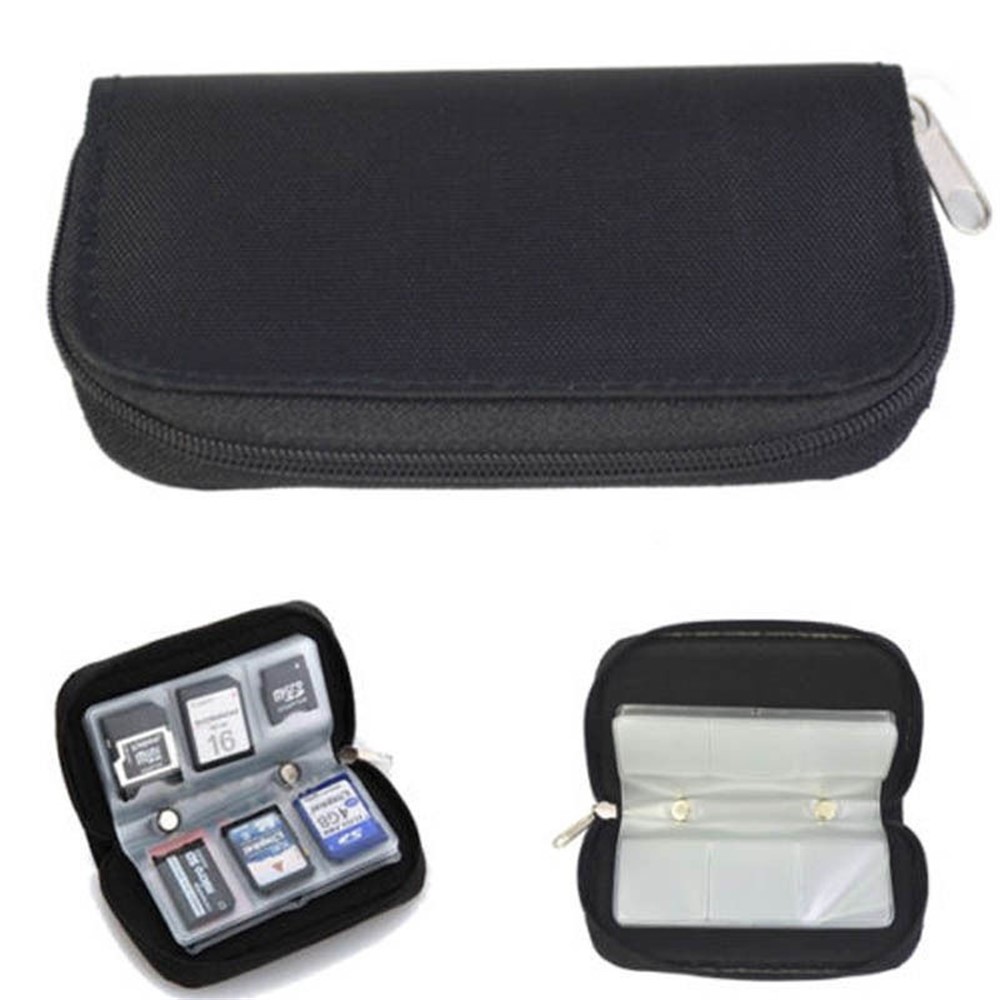 22-slot Memory Card Storage Carrying Pouch Wallet for CF/SD/SDHC/MS/DS-9