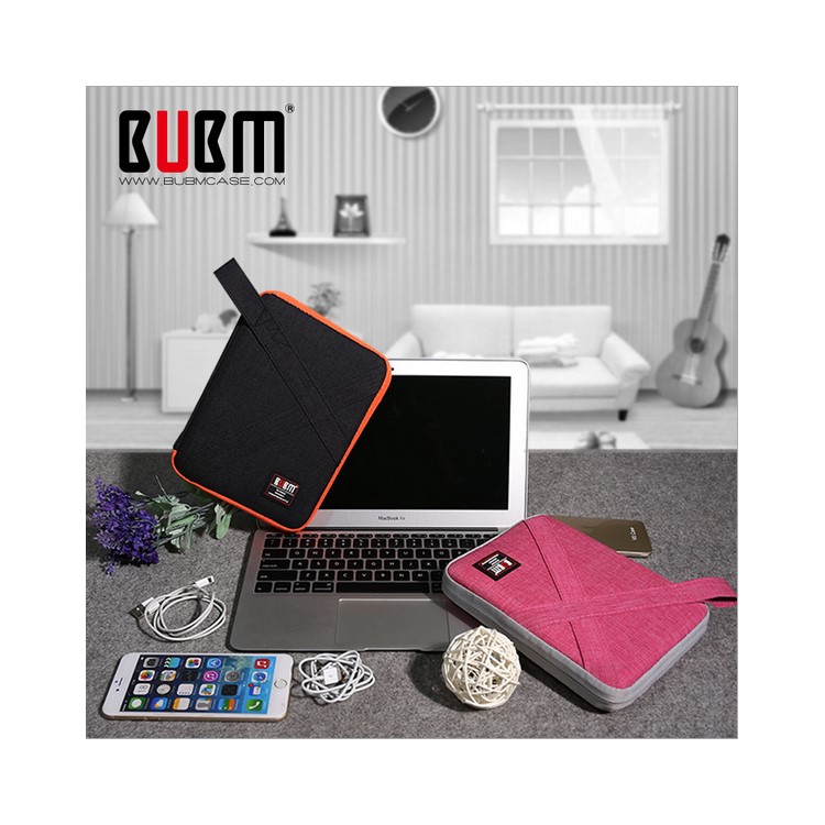 BUBM DIP-M Multifunctional Dual-layer Portable Electronics Bag, Size: 17.5x23.5x3CM - Black-9