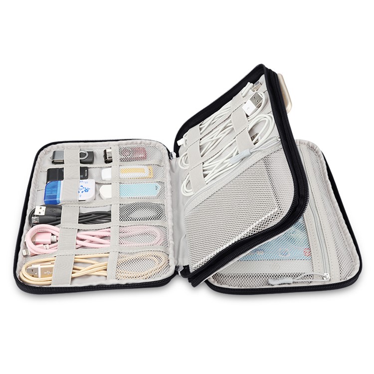 BUBM DPO-D Portable Electronics Storage Bag for iPad/Smartphones/U-disk etc - Black-4