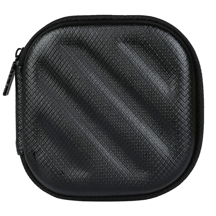 BUBM TSB-L Shockproof EVA Square Earphone Carrying Accessory Bag - Black-1