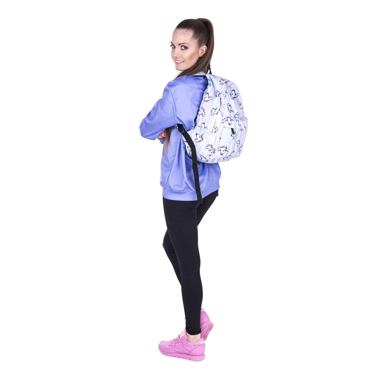 Imprint Pattern Casual Oxford Fabric Backpack Travel Bag - Unicorns-2