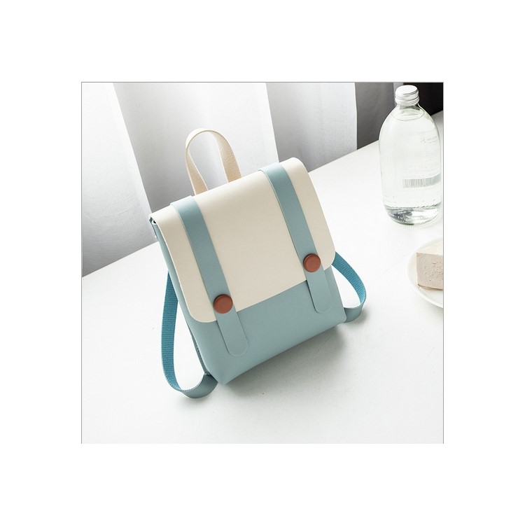Bolsa De Ombro Simples Da Trouxa Do Couro Do Plutônio Única Para Mulheres - Azul-1