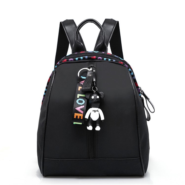 Fashionable Women's Backpack Shoulders Bag Bookbag Travel Backpack - Black-1