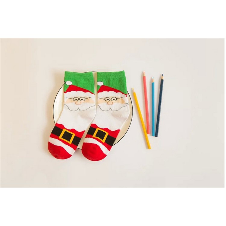 Christmas Holiday Cotton Soft Casual Warm Mid-calf Length Socks 5Pcs-5
