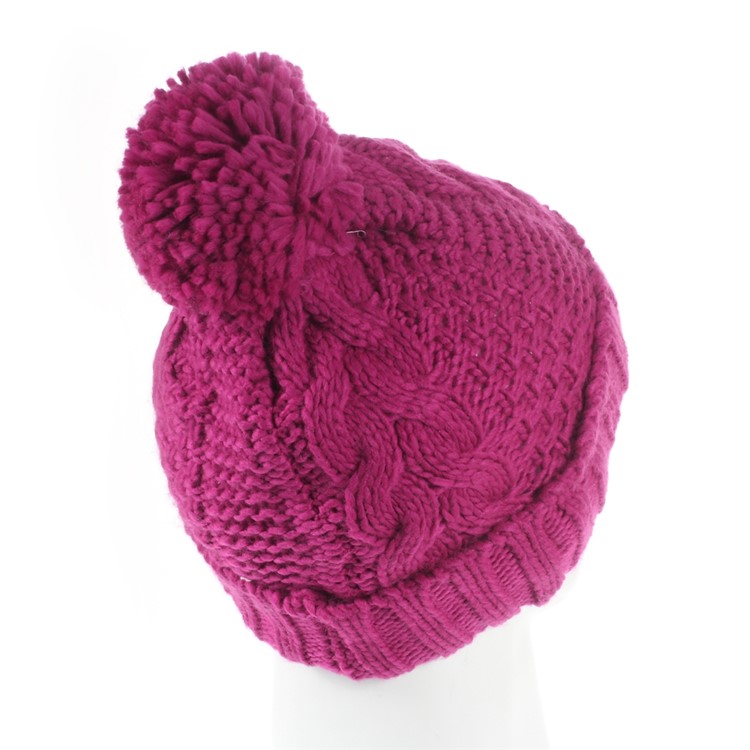 Wireless Bluetooth Knit Hat Receiver Headphone Speaker Microphone Cap - Rose-3
