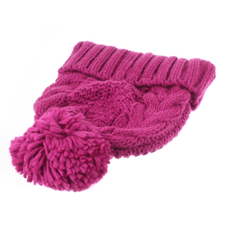 Wireless Bluetooth Knit Hat Receiver Headphone Speaker Microphone Cap - Rose-4