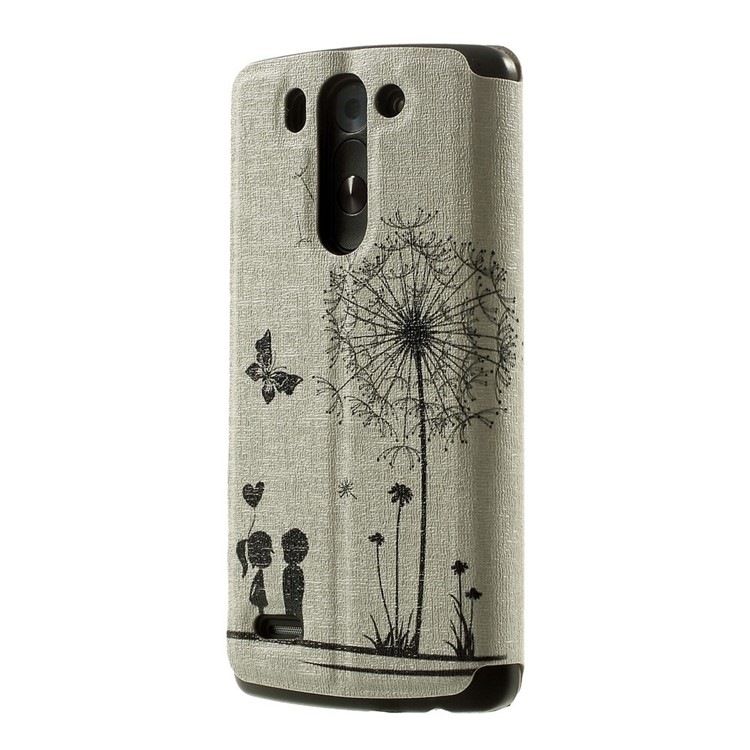 Pour LG G3 S D722 D725 Couple doux Housse en cuir pour le vitre des papillons avec une odeur de parfum-2