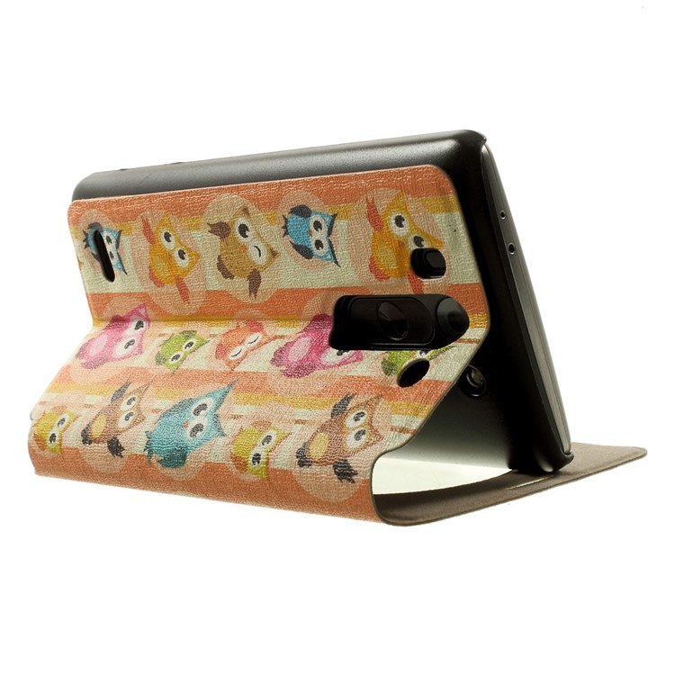 For LG G3 S D722 D725 Multiple Owls Window View Leather Case w/ Perfume Smell & Stand-3