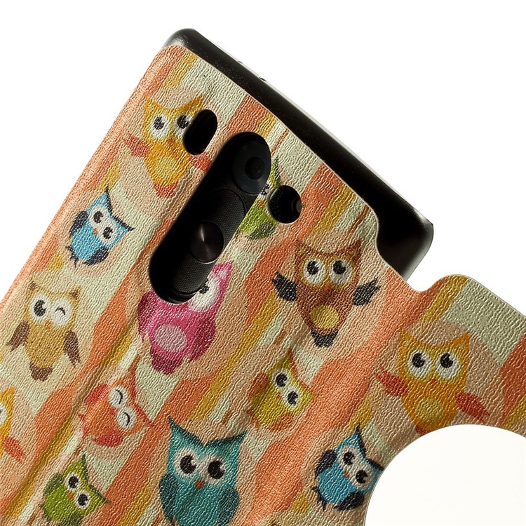 For LG G3 S D722 D725 Multiple Owls Window View Leather Case w/ Perfume Smell & Stand-7