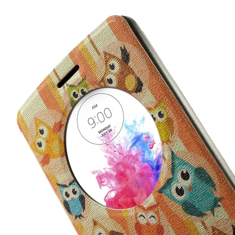 For LG G3 S D722 D725 Multiple Owls Window View Leather Case w/ Perfume Smell & Stand-8