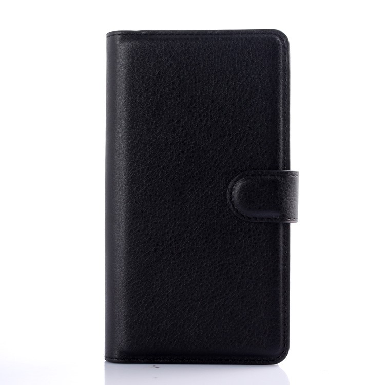 Litchi Grain Leather Wallet Case for LG G4 with Stand - Black-1
