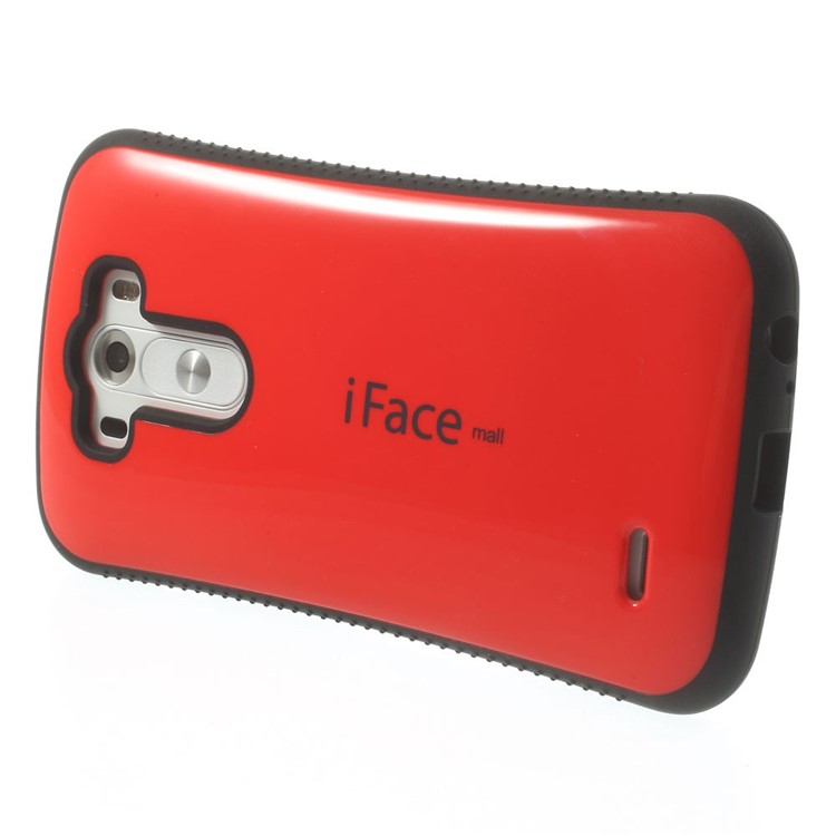 IFACE MALL Anti-slip PC + TPU Hybrid Back Cover for LG G3 D850 D855 LS990 - Red-3