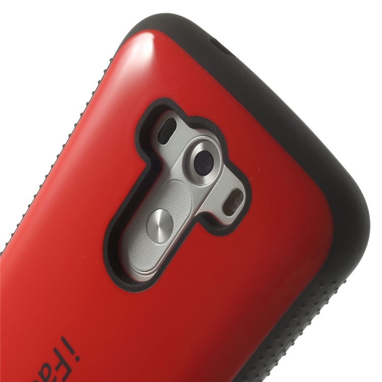 IFACE MALL Anti-slip PC + TPU Hybrid Back Cover for LG G3 D850 D855 LS990 - Red-6