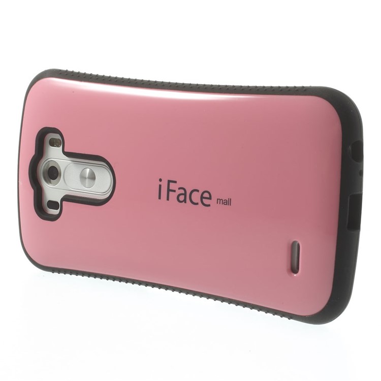 IFACE MALL Anti-derrapante PC + TPU Hybrid Back Cover para LG G3 D850 D855 LS990 - Rosa-3