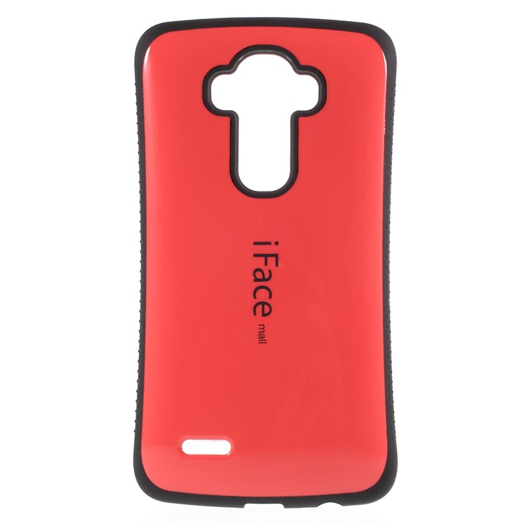 IFACE MALL Glossy PC + TPU Hybrid Case Cover for LG G4 - Red-1
