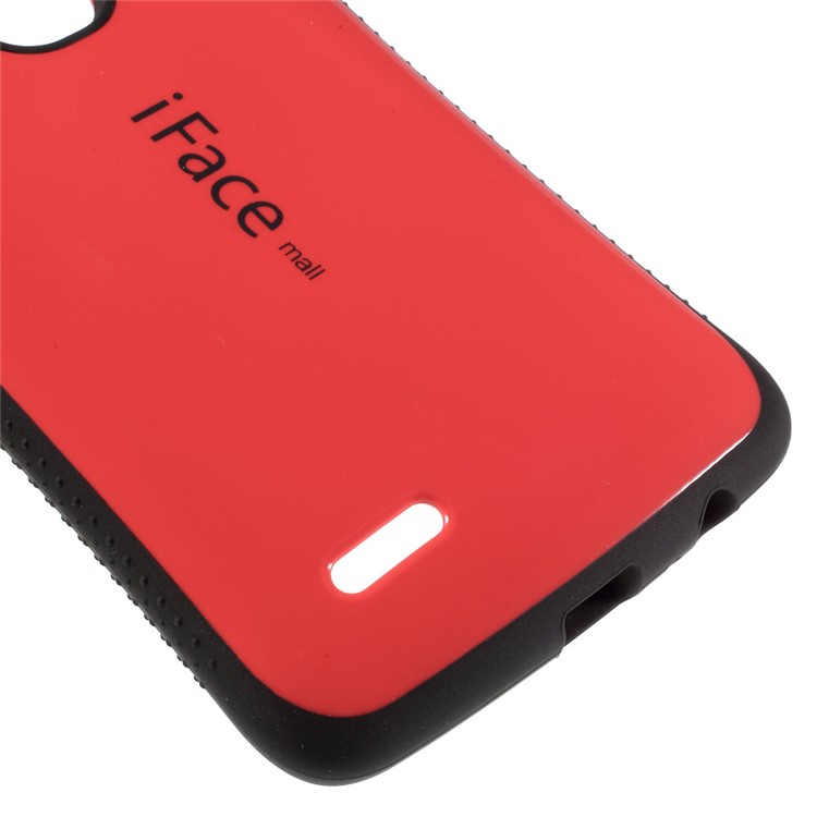 IFACE MALL Glossy PC + TPU Hybrid Case Cover for LG G4 - Red-5