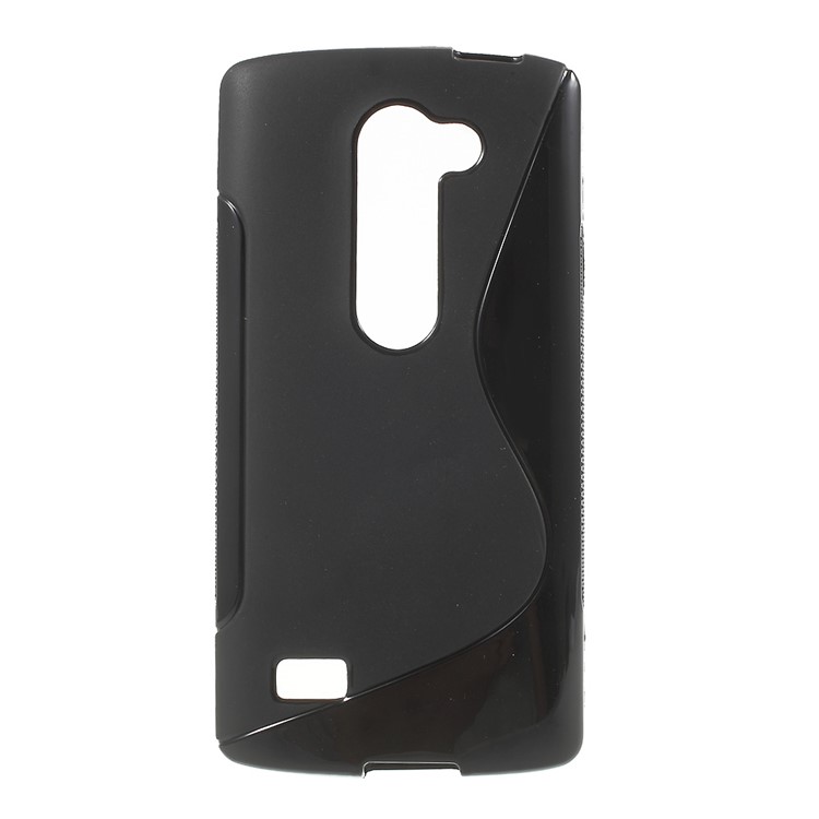 S Shape TPU Case for LG Leon 4G LTE H340N - Black-1