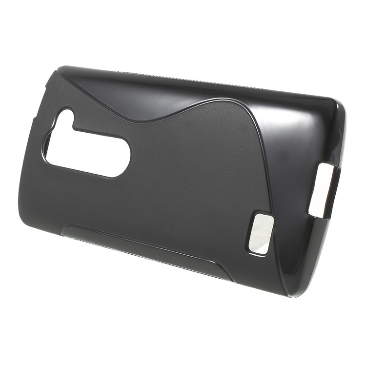 S Shape TPU Case for LG Leon 4G LTE H340N - Black-2