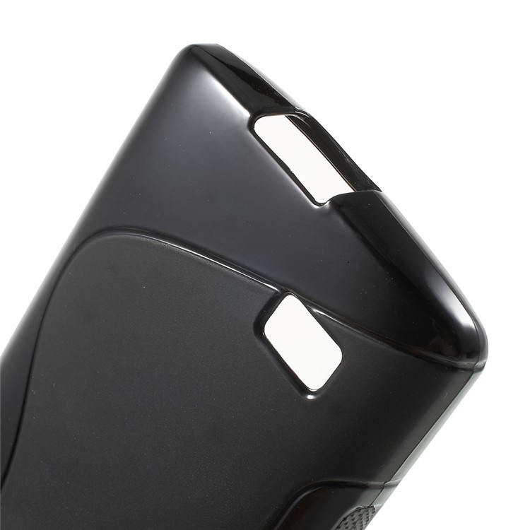 S Shape TPU Case for LG Leon 4G LTE H340N - Black-4