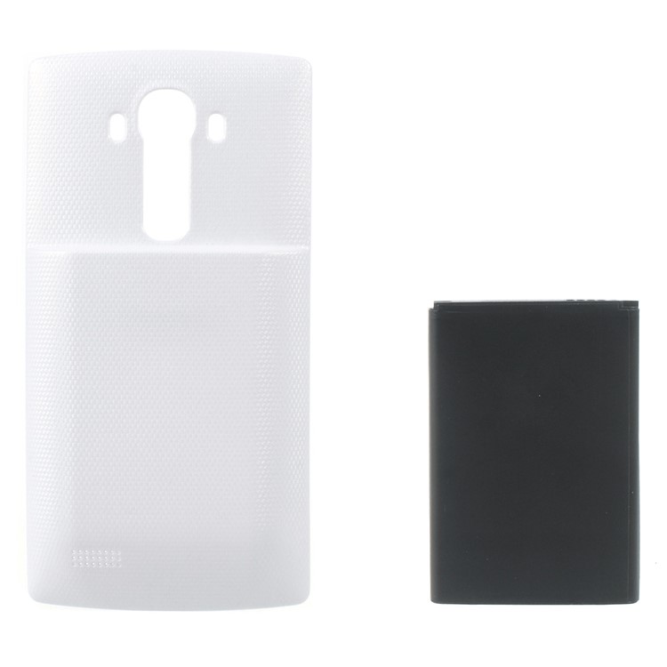 6500mAh High Capacity Extended Battery + Back Door Cover for LG G4 H818 - White-2