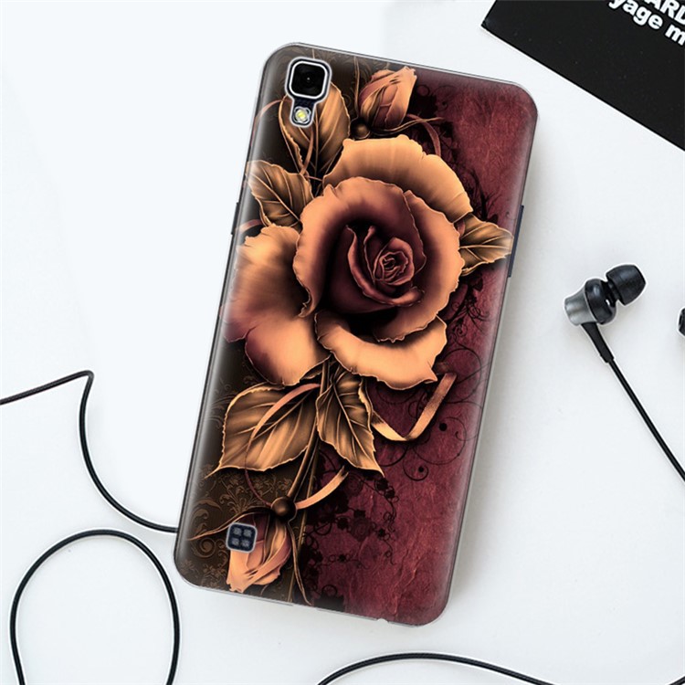 Softlyfit Embossed TPU Mobile Case for LG X Style - Gothic Rose-1